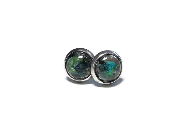 6mm Black Earrings