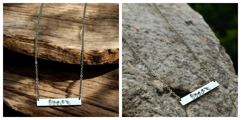 Sassy ASL "Bitch" Bar Necklace