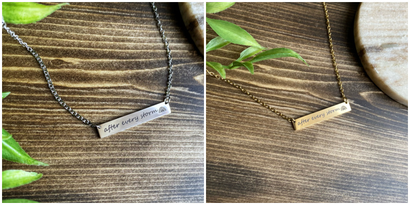 After Every Storm Bar Necklace