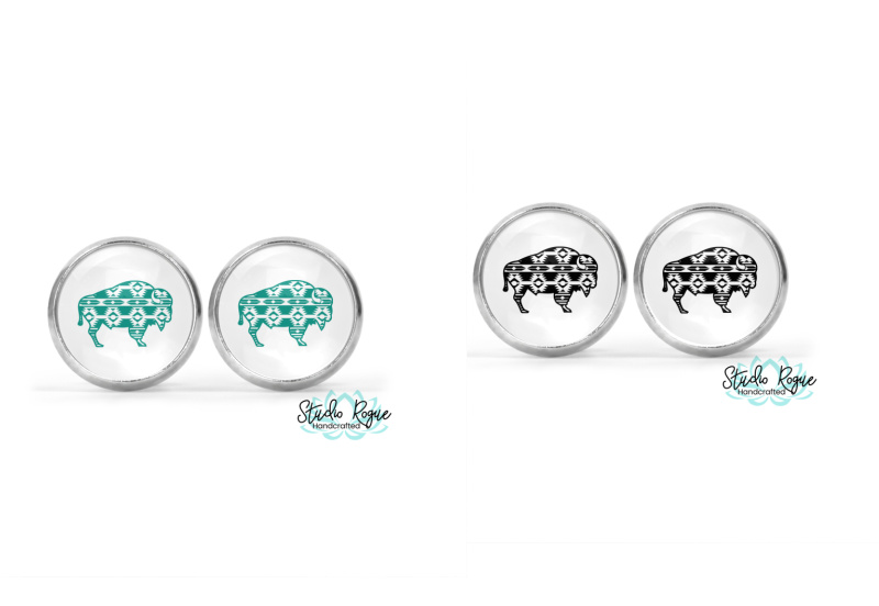 Boho Buffalo Image Earrings