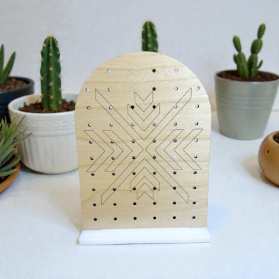 Aztec Arch Wood Earring Board
