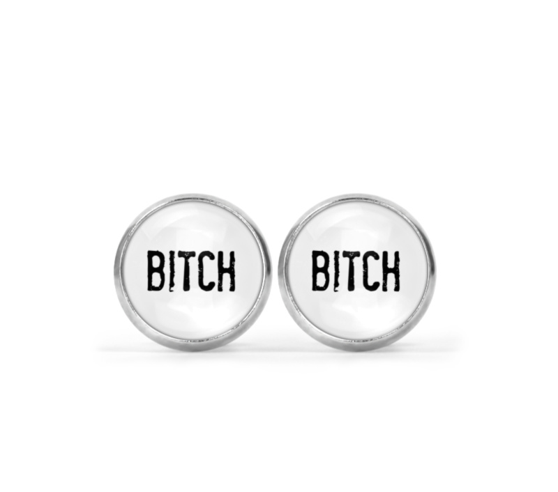 BITCH Image Earrings