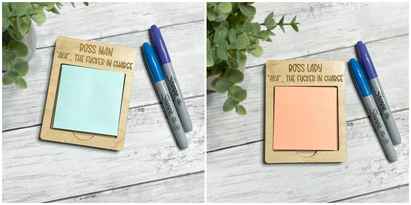 Boss Lady/Man In Charge Sticky Note Holder