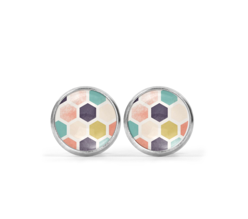 Honeycomb Image Earrings