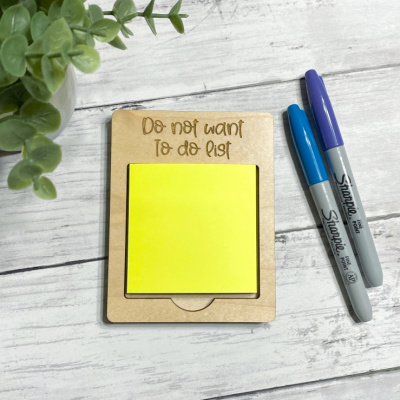 Don't Want to Do List Sticky Note Holder
