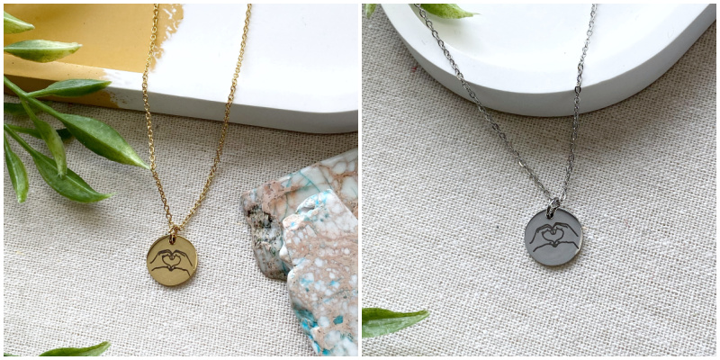 Heart Hands Necklace