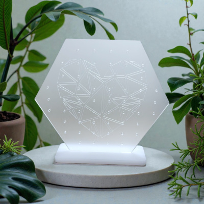 Hexagon Heart Earring Board