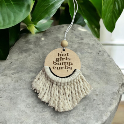 Hot Girls Bump Curbs Car Charm