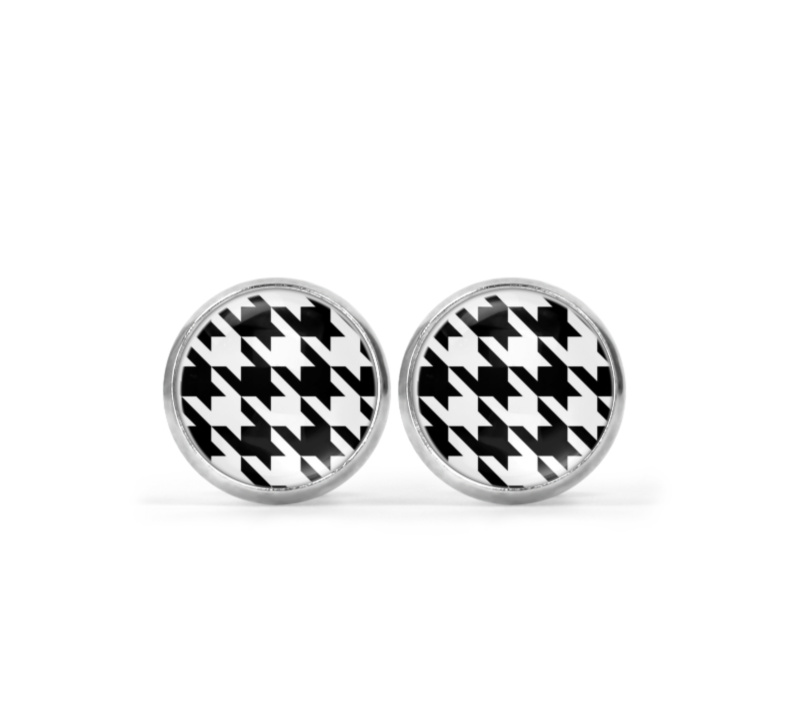 Houndstooth Image Earrings