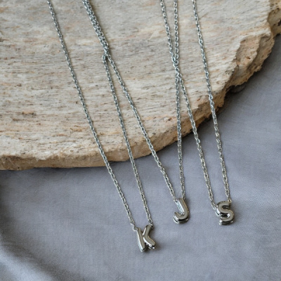 Balloon Bubble Initial Necklace