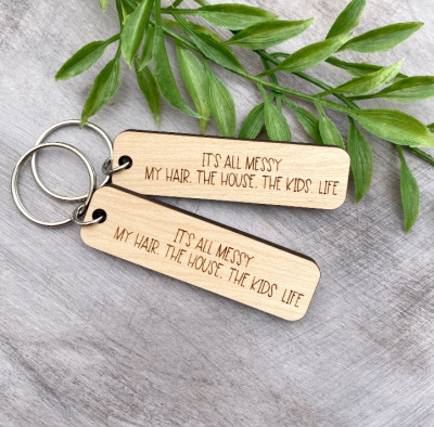 It's All Messy Keychain