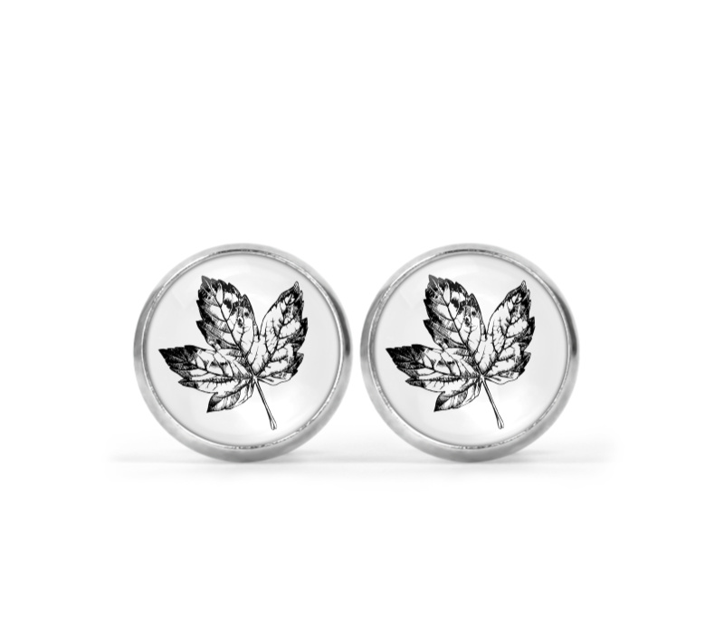 Maple Leaf Image Earrings