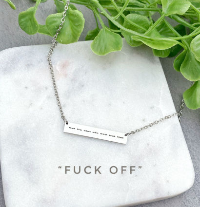 Fuck Off Morse Code Necklace