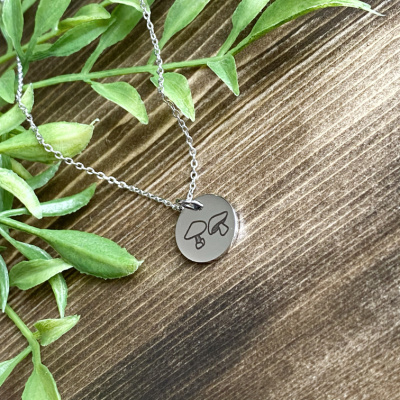 Mushroom Engraved Necklace
