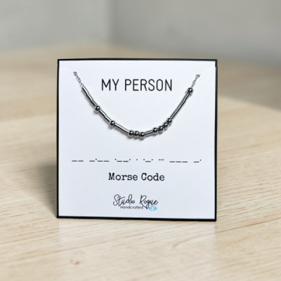 MY PERSON Beaded Morse Code Necklace