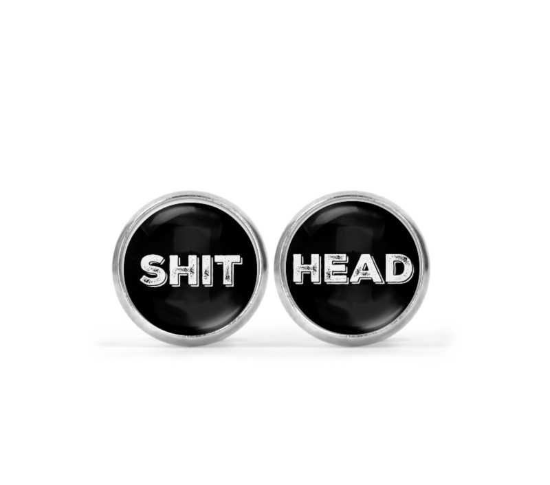 Shit Head Image Earrings