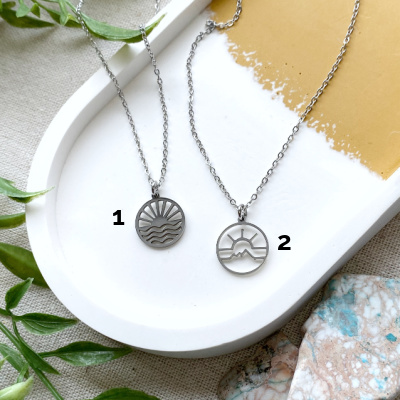 Sunrise and Sea Necklace