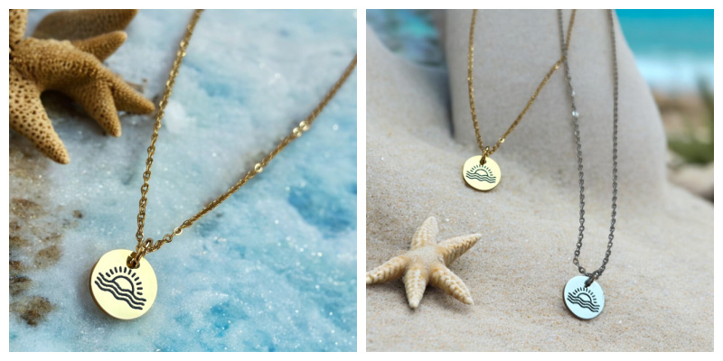 Sunrise Mini Disc Necklace