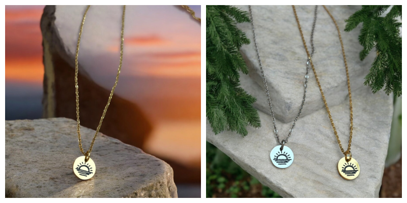 Sunset Mini Disc Necklace