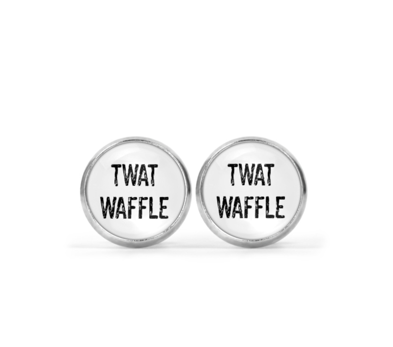 Twat Waffle Image Earrings