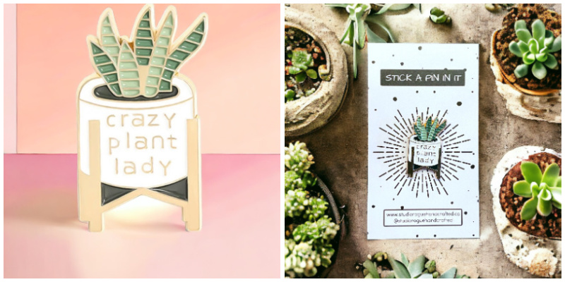 Crazy Plant Lady Pin