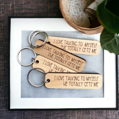 I Talk To Myself Keychain
