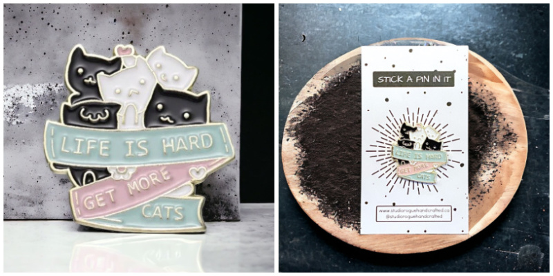 Get More Cats Pin
