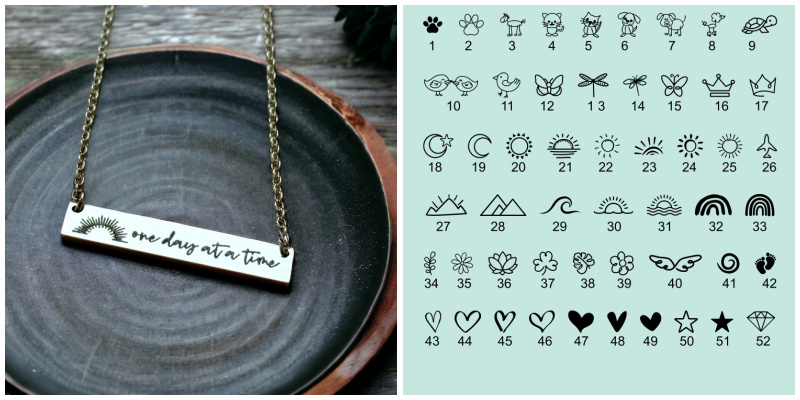 One Day at a Time Bar Necklace