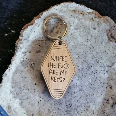 Where the Fuck are my Keys Motel Keychain