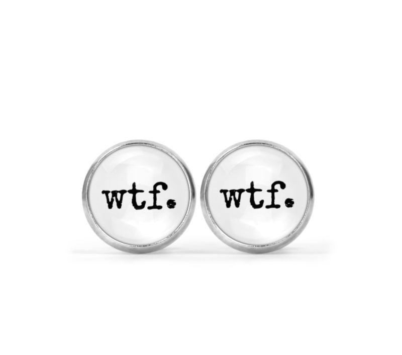WTF Image Earrings