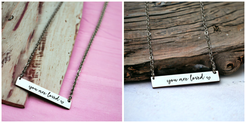 You are Loved Bar Necklace