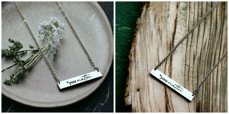 You Matter Bar Necklace