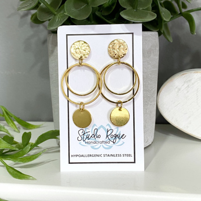 Circles of Gold Earrings