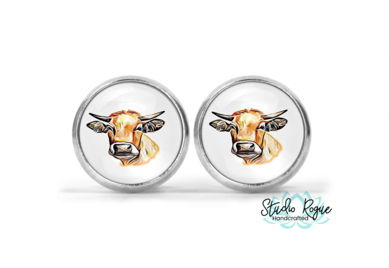 Cow Image Earrings