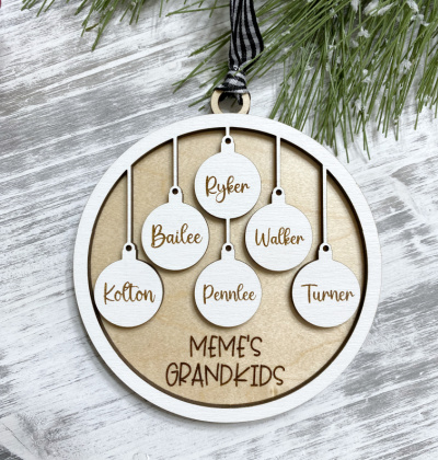 Family Ornament Personalized (3D)