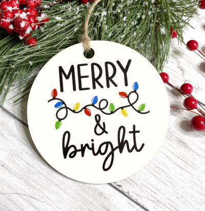 Merry and Bright Ornament 2