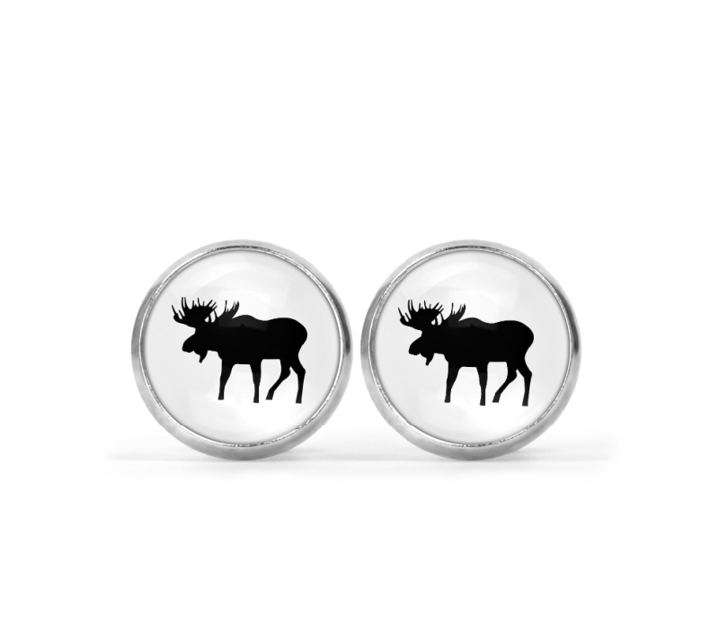 Moose Image Earrings