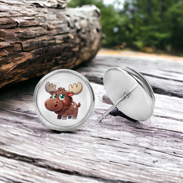 Moose on the Loose Image Earrings