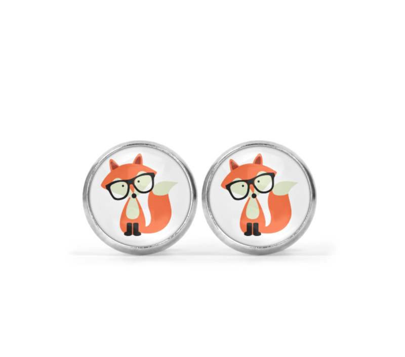 Nerdy Fox Image Earrings