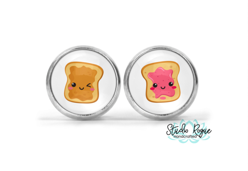 PB&J Image Earrings