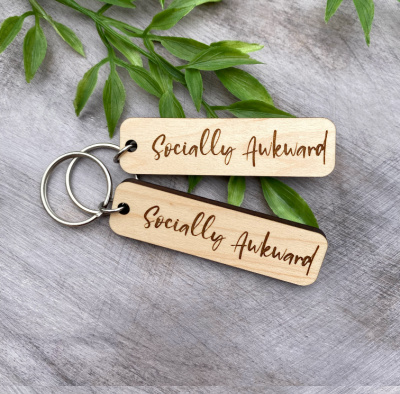 Socially Awkward Keychain
