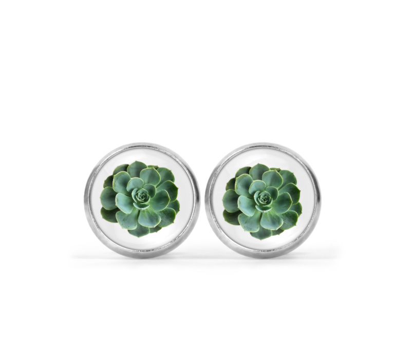 Succulent Image Earrings 1