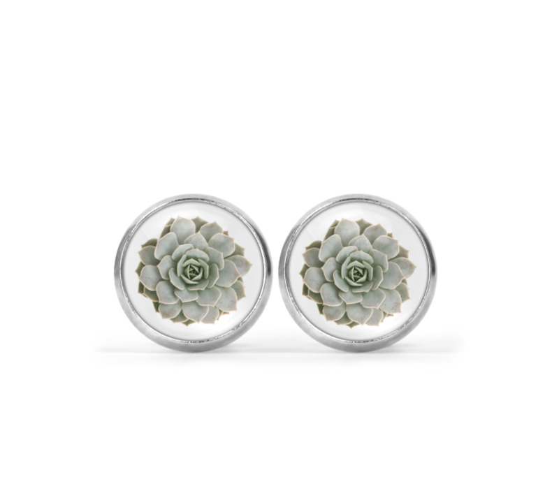 Succulent Image Earrings 2