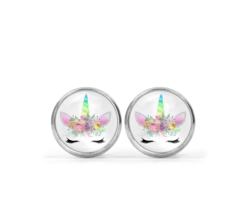 Unicorn Image Earrings
