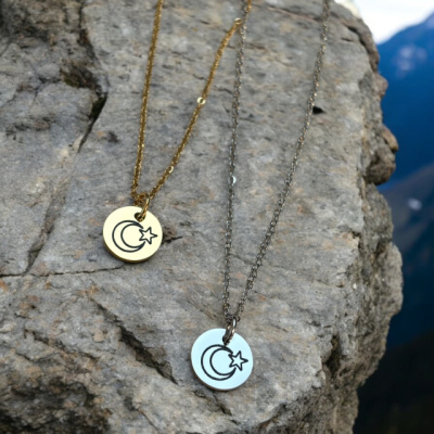 Moon and Star Necklace