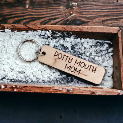 Potty Mouth Mom Keychain