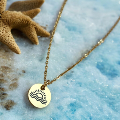 Sunrise Mini Disc Necklace