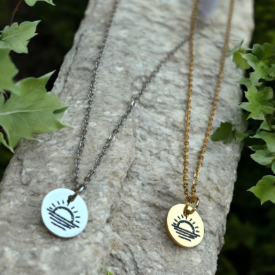 Sunset Mini Disc Necklace