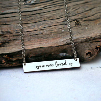 You are Loved Bar Necklace